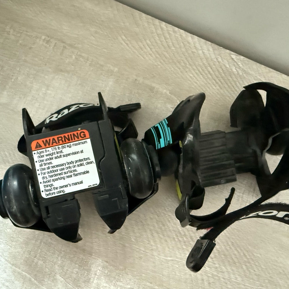 Razor Black and Blue VR Skates